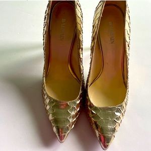 Balmain python metallic pumps
